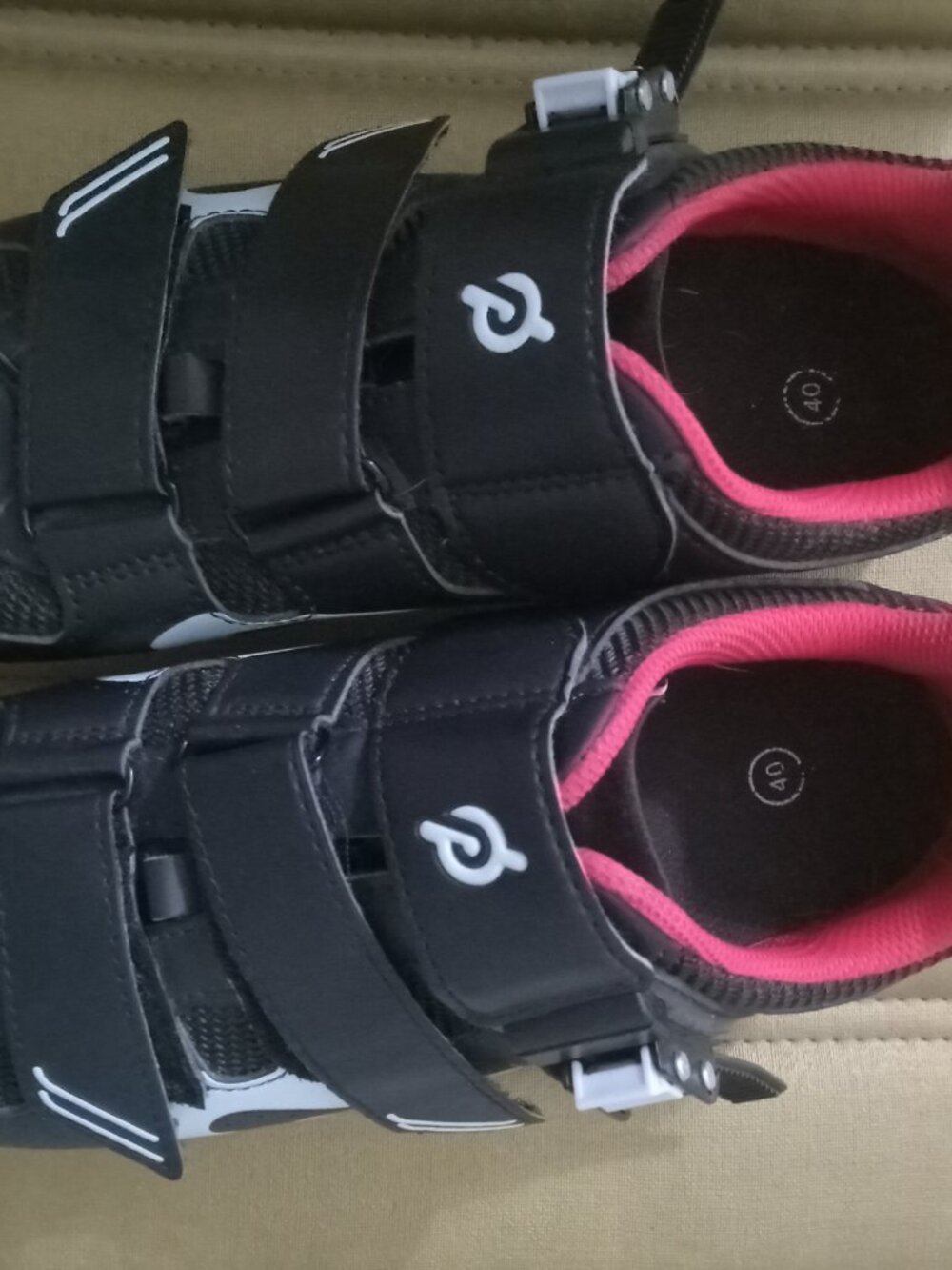 Peloton EU 40 Bike Cycling Black Red Womens Size 9 Mens Size 7 Shoes Cleats NWOB